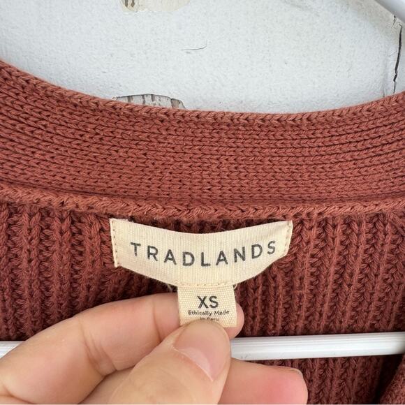 Tradlands Shelter Cardigan Sweater Burnt Sienna size XS - Picture 3 of 7